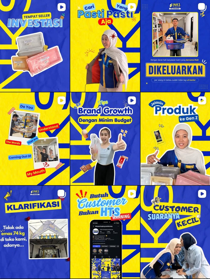Inks Packaging Padalarang Instagram feed, nine posts
